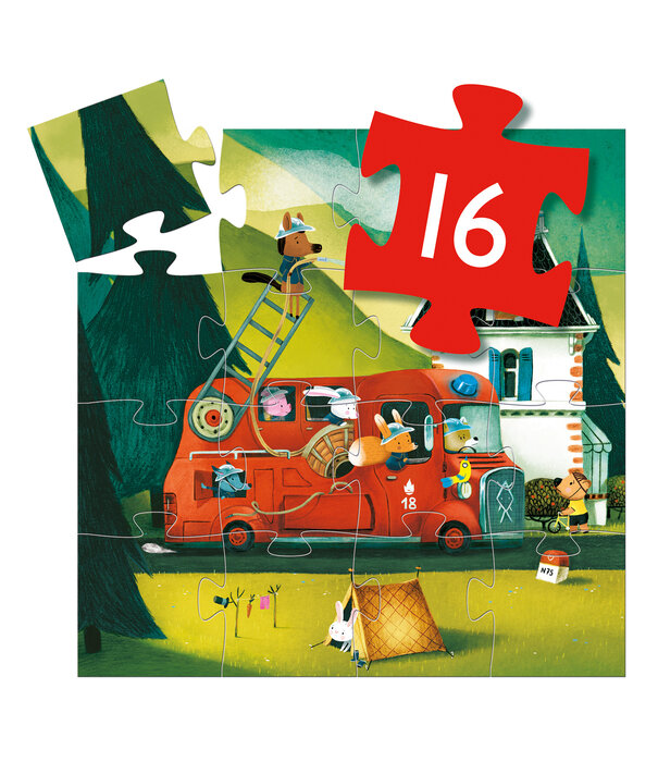 Djeco Djeco - Silhouet puzzel - brandweer