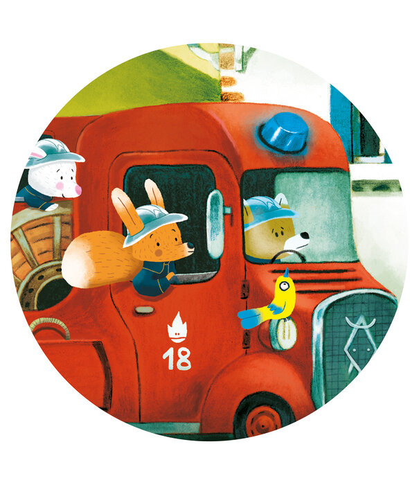 Djeco Djeco - Silhouet puzzel - brandweer