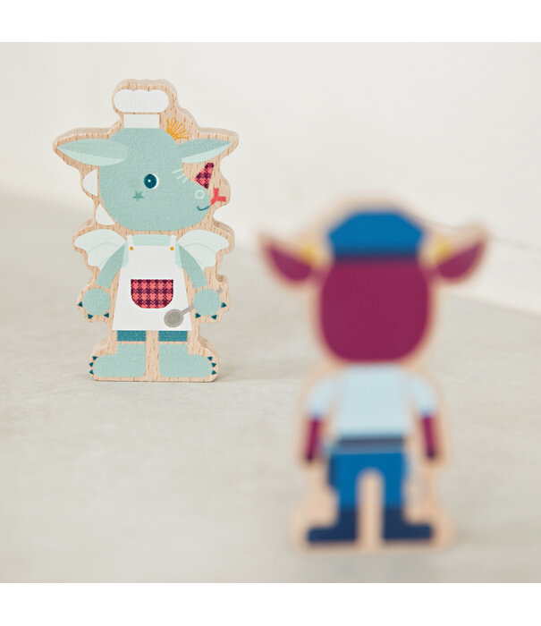 Lilliputiens Lilliputiens - Set houten figuren beroepen