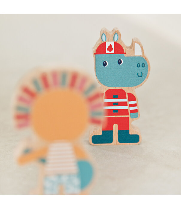 Lilliputiens Lilliputiens - Set houten figuren beroepen