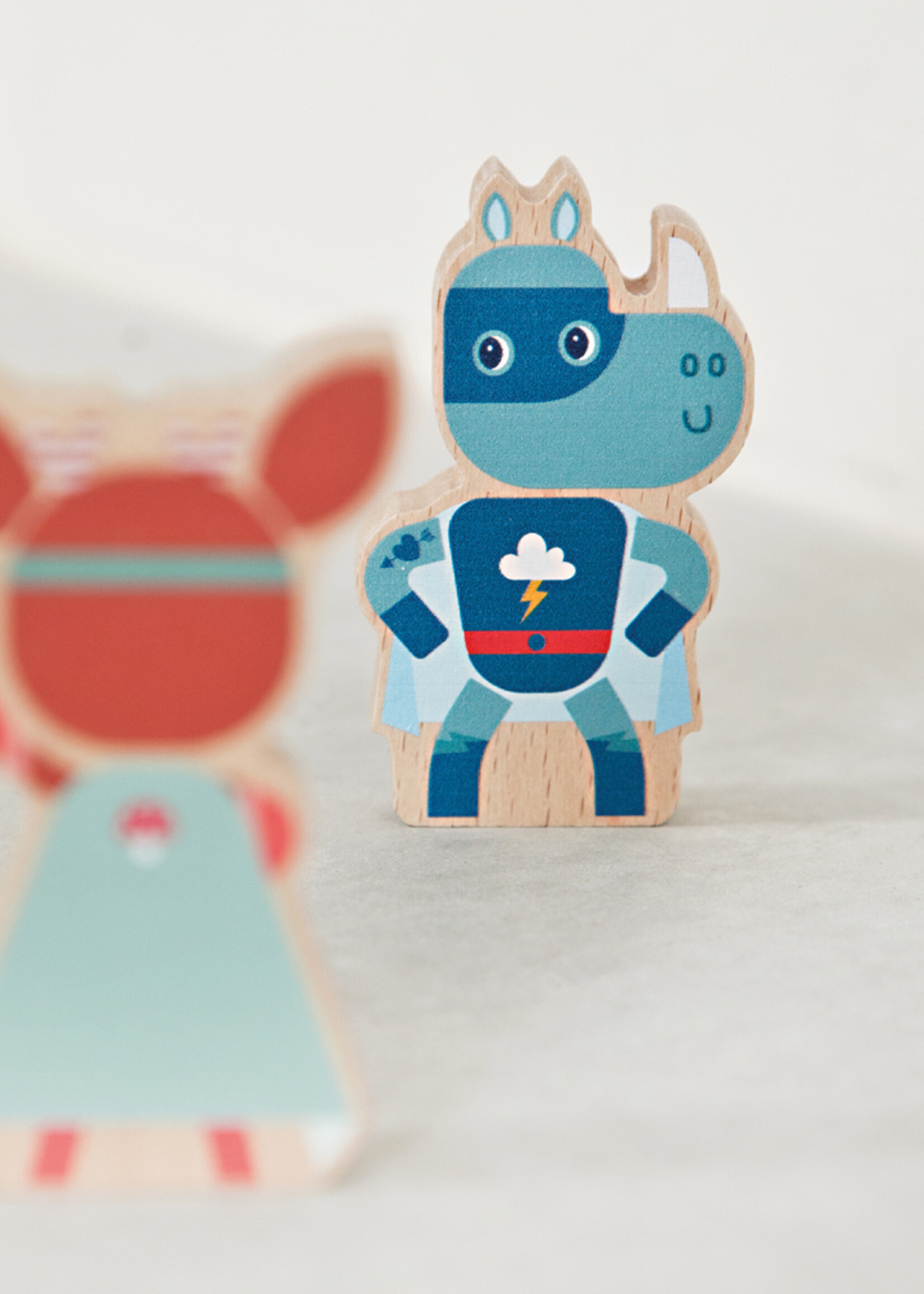 Lilliputiens Lilliputiens -  Set houten figuren super helden