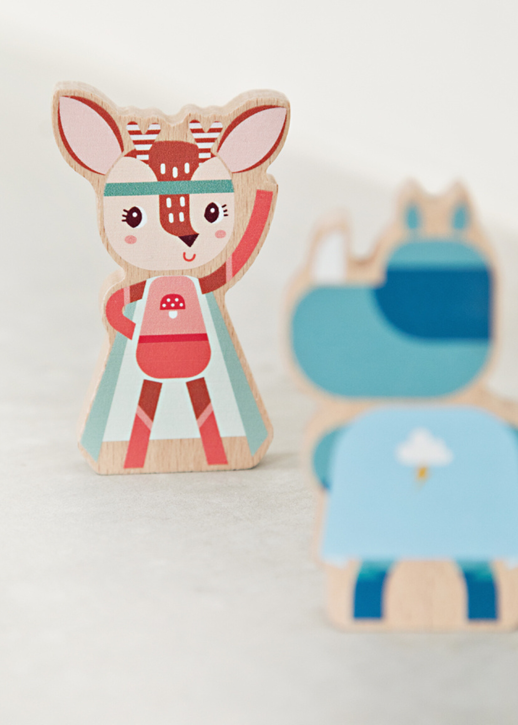 Lilliputiens Lilliputiens -  Set houten figuren super helden