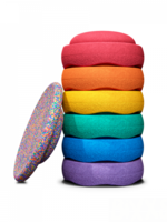 Stapelstein Stapelstein - Rainbow basic + board confetti