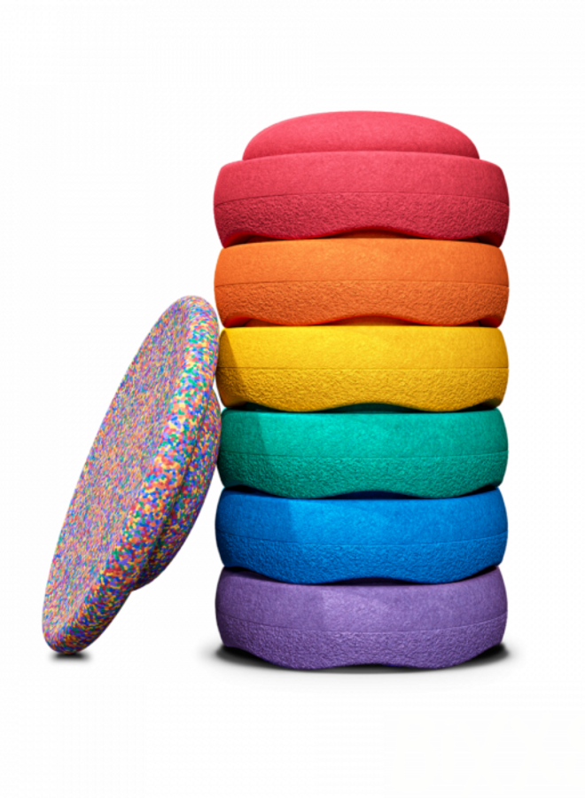Stapelstein - Rainbow basic + board confetti