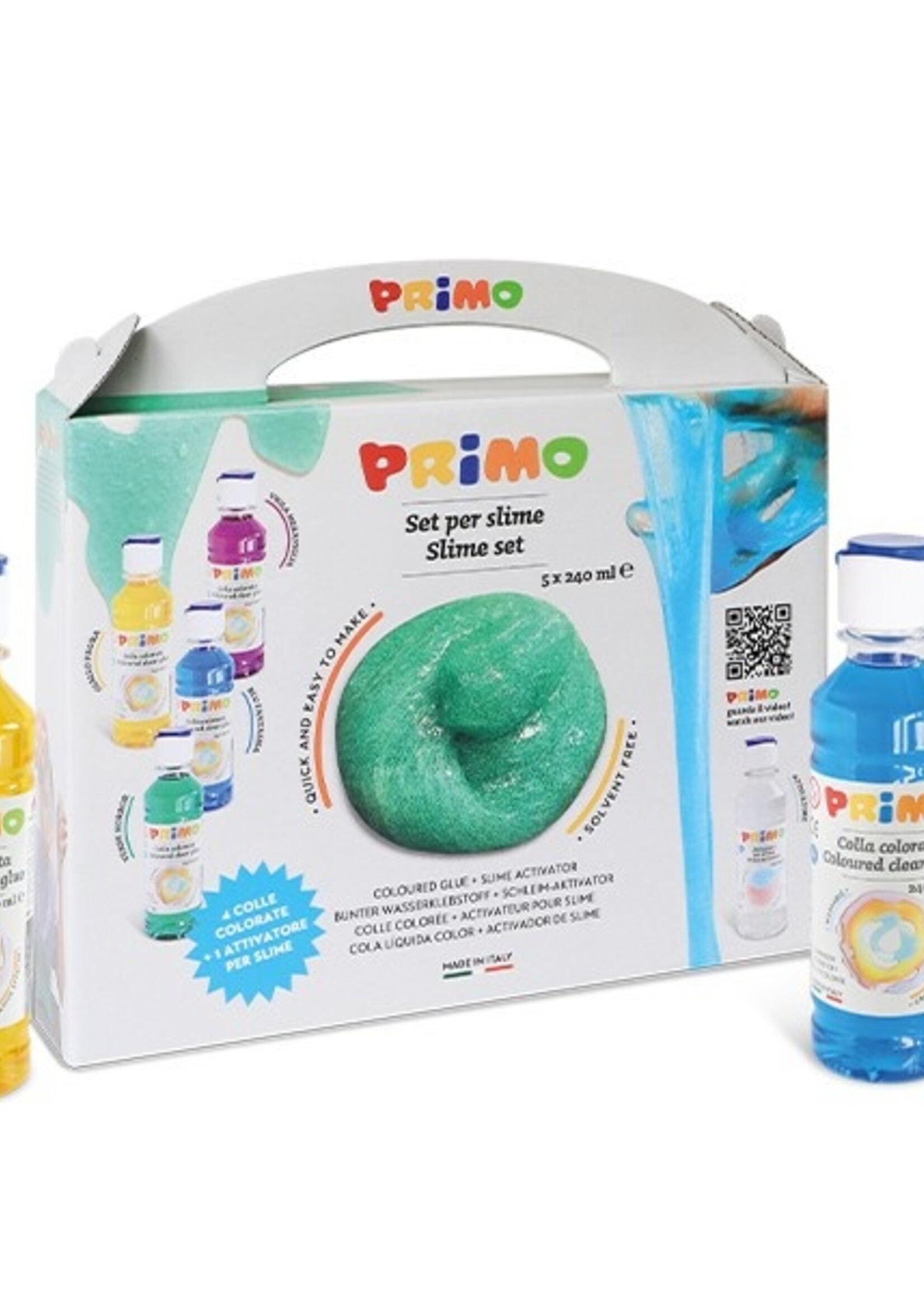 PRIMO Primo - Set slijm met 4 gekleurde lijm, 1 activator