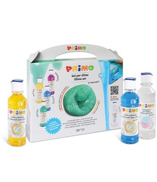 Primo - Set slijm met 4 gekleurde lijm, 1 activator