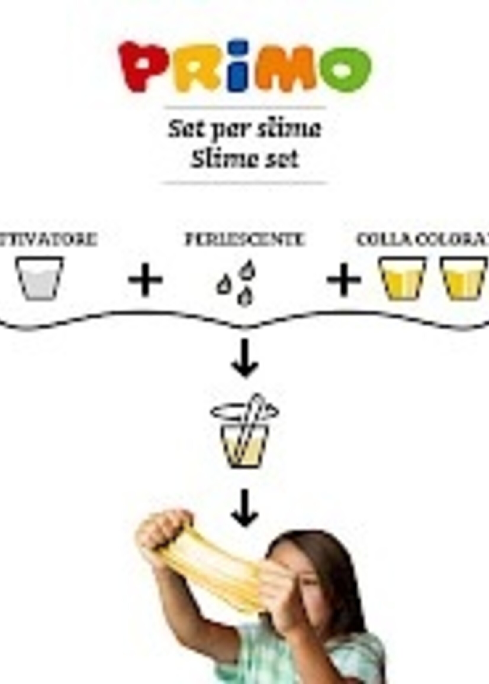 PRIMO Primo - Set slijm met 4 gekleurde lijm, 1 activator