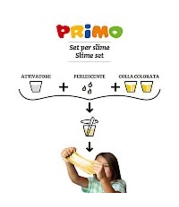 PRIMO Primo - Set slijm met 4 gekleurde lijm, 1 activator