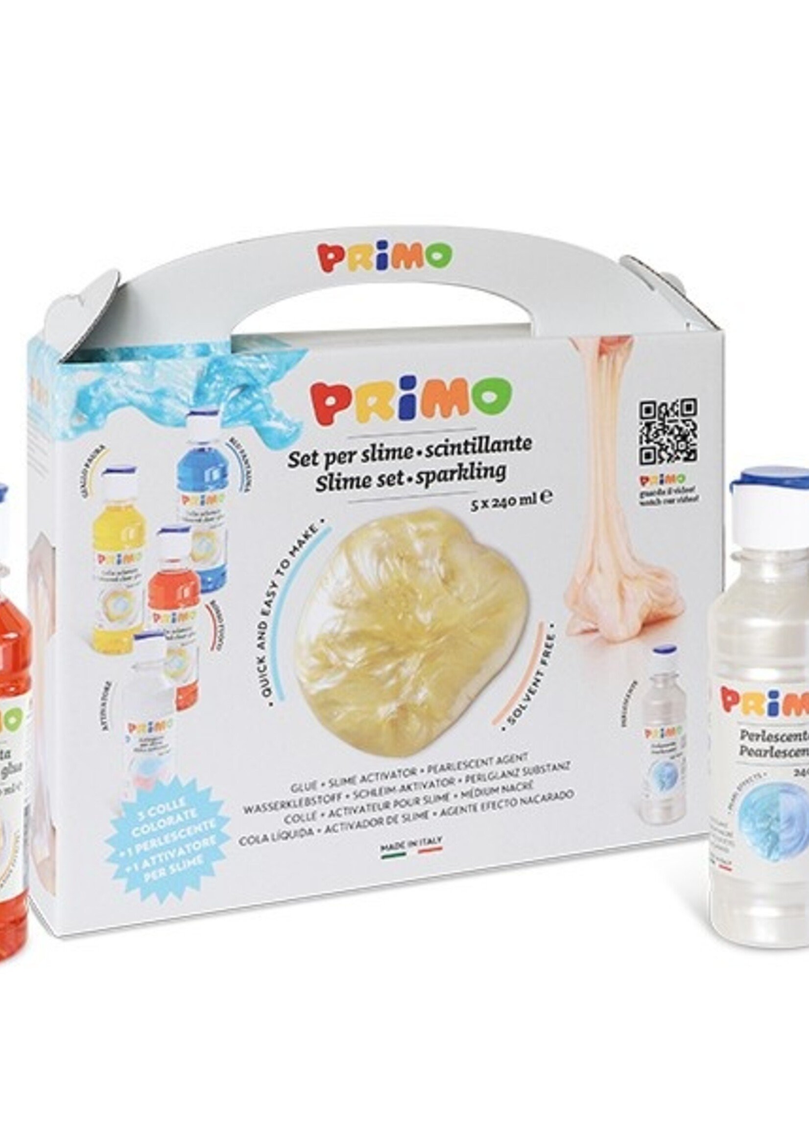 PRIMO Primo - Set slijm met 3 gekleurde lijm arcivator en parelmoer