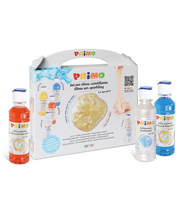 PRIMO Primo - Set slijm met 3 gekleurde lijm arcivator en parelmoer