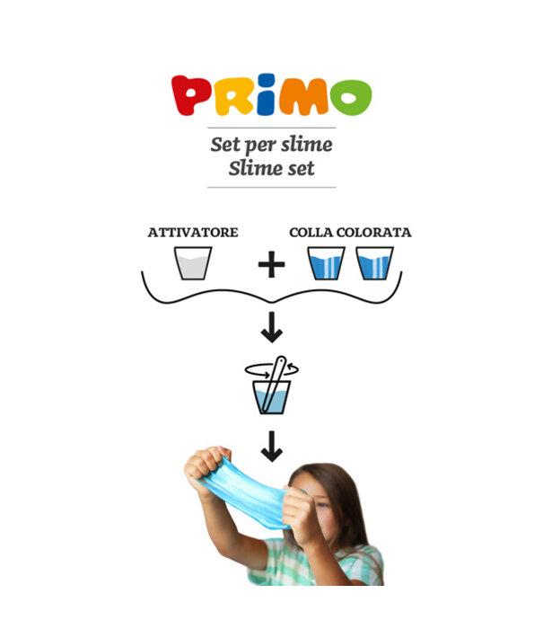 PRIMO Primo - Set slijm met 3 gekleurde lijm arcivator en parelmoer