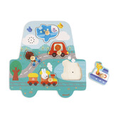 Janod - Muziekpuzzel - Kleine racers