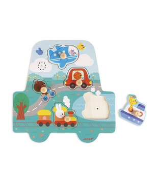 Janod - Muziekpuzzel - Kleine racers