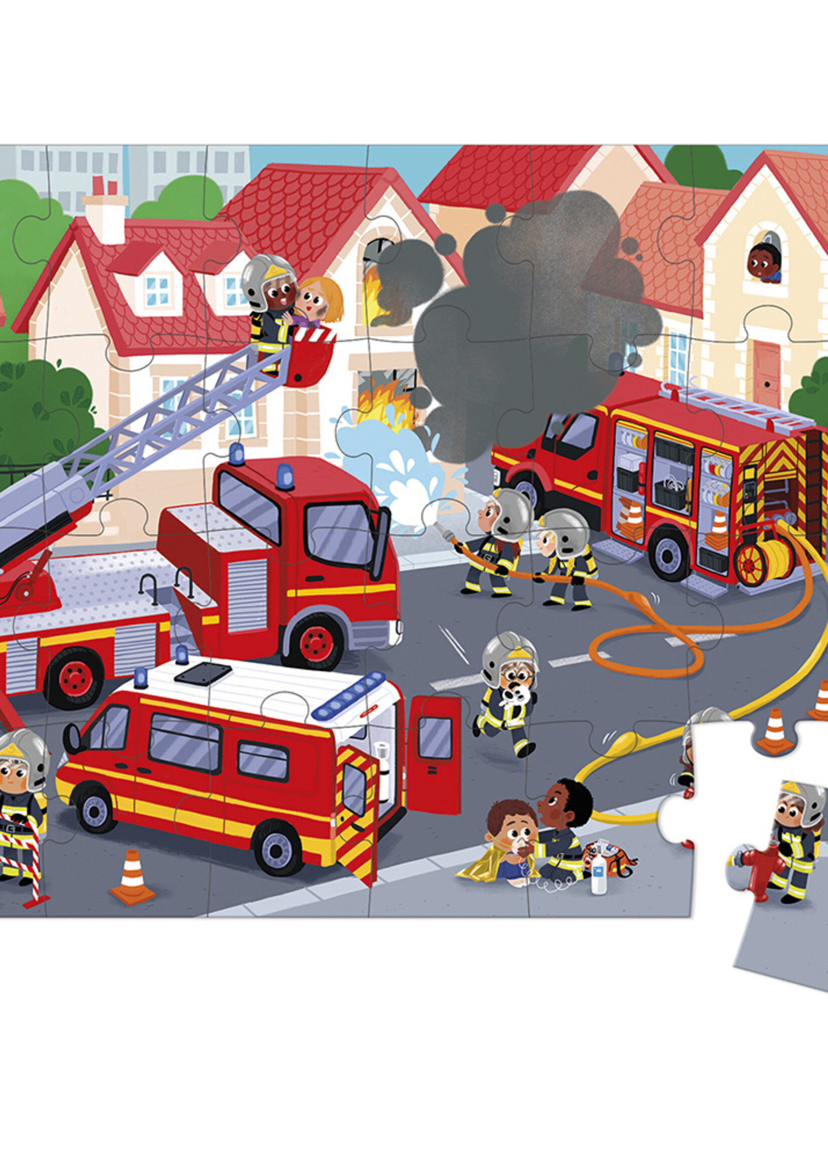 Janod Janod - Puzzel - De brandweer