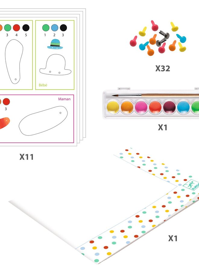 Djeco - Schilderset de vossenfamilie