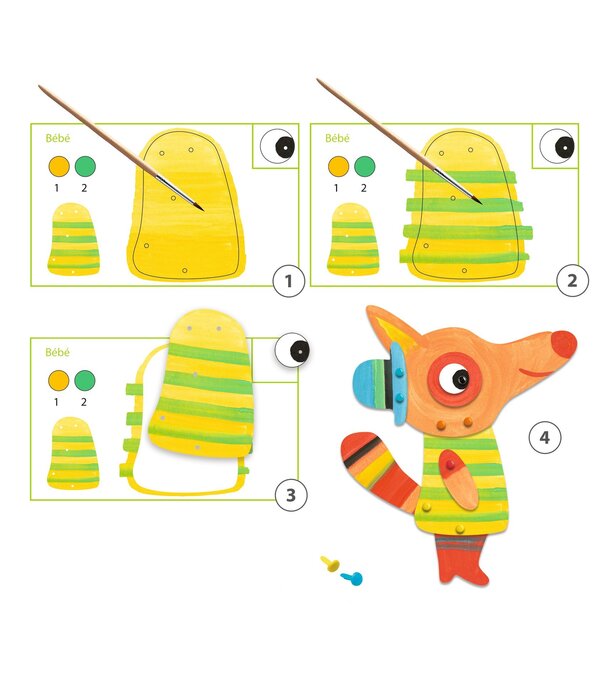 Djeco Djeco - Schilderset de vossenfamilie