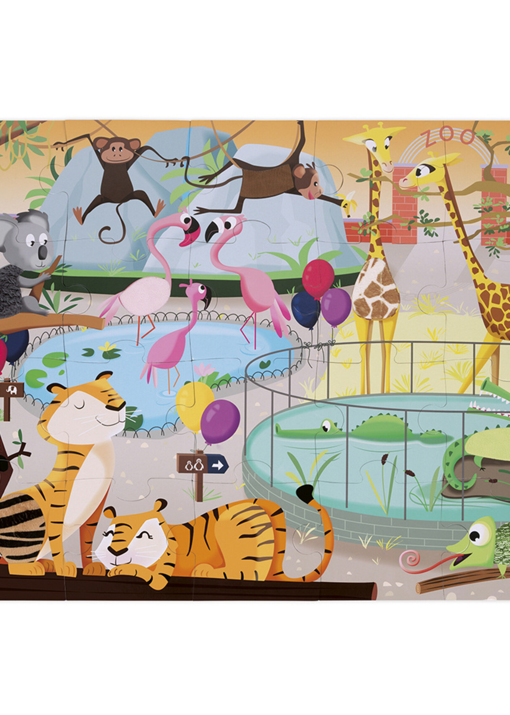 Janod Janod Voelpuzzel - Een dag in de dierentuin