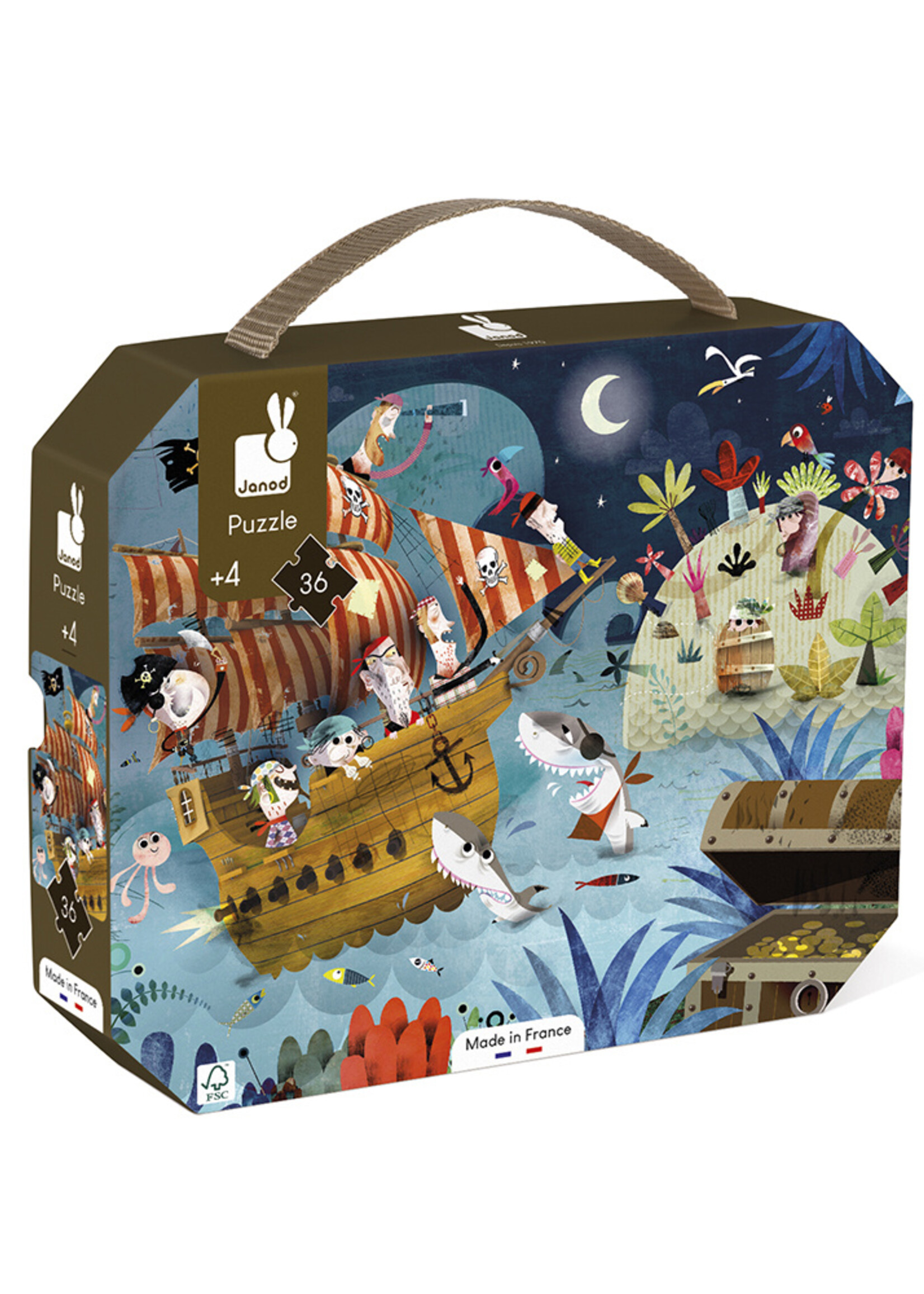 Janod Janod - Puzzelkoffer Piraten