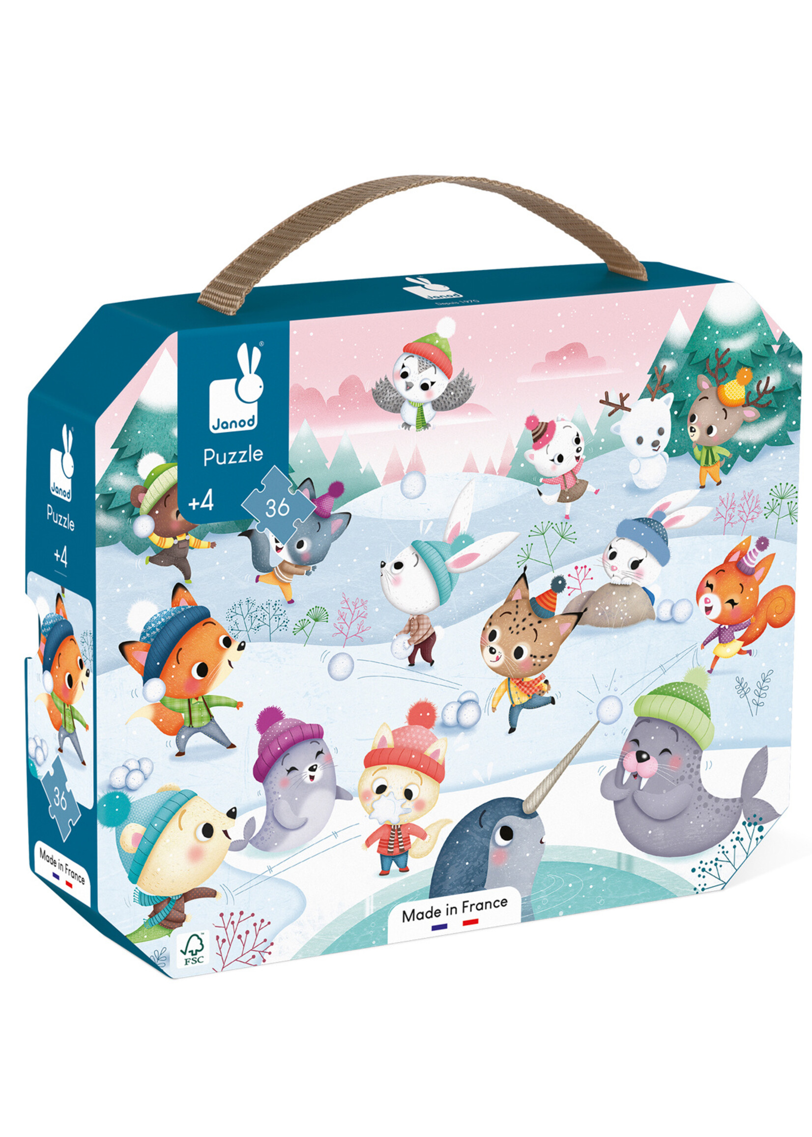 Janod Janod - Puzzelkoffer Sneeuwfeest