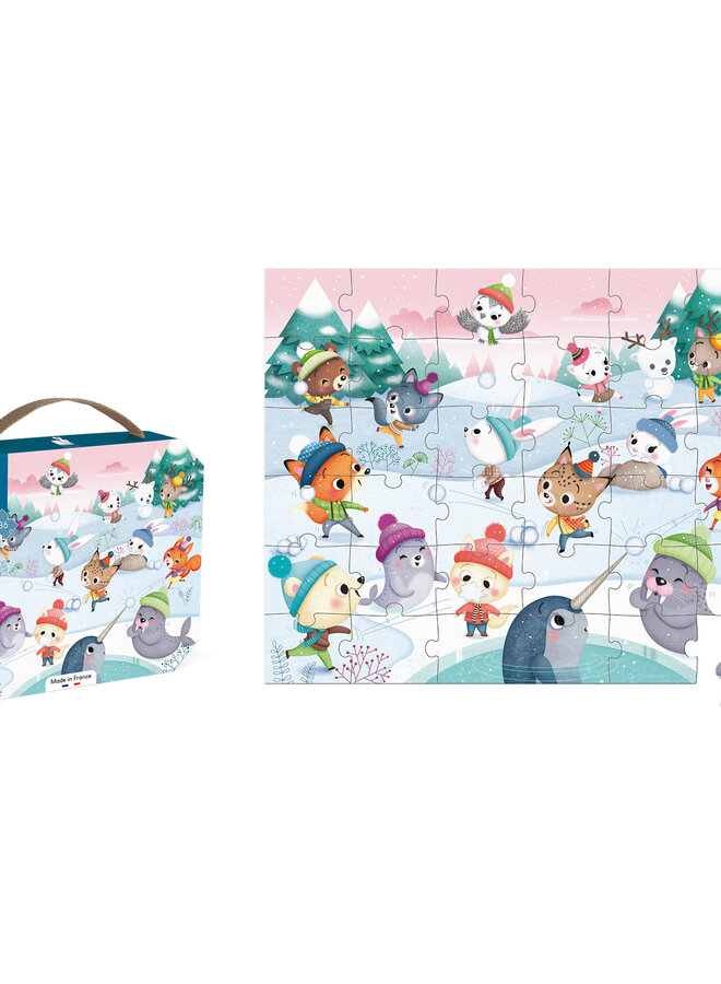 Janod - Puzzelkoffer Sneeuwfeest