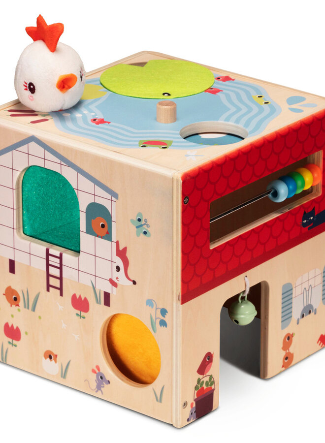 Lilliputiens - Boerderij houten activiteiten kubus