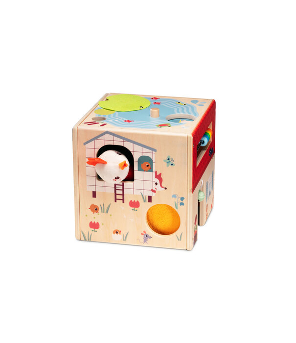 Lilliputiens Lilliputiens - Boerderij houten activiteiten kubus