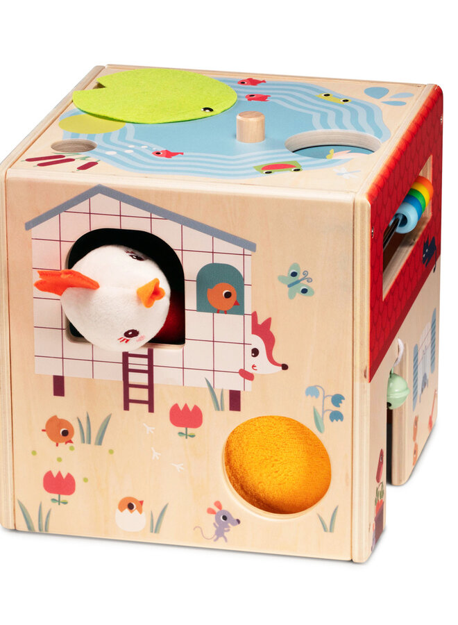 Lilliputiens - Boerderij houten activiteiten kubus