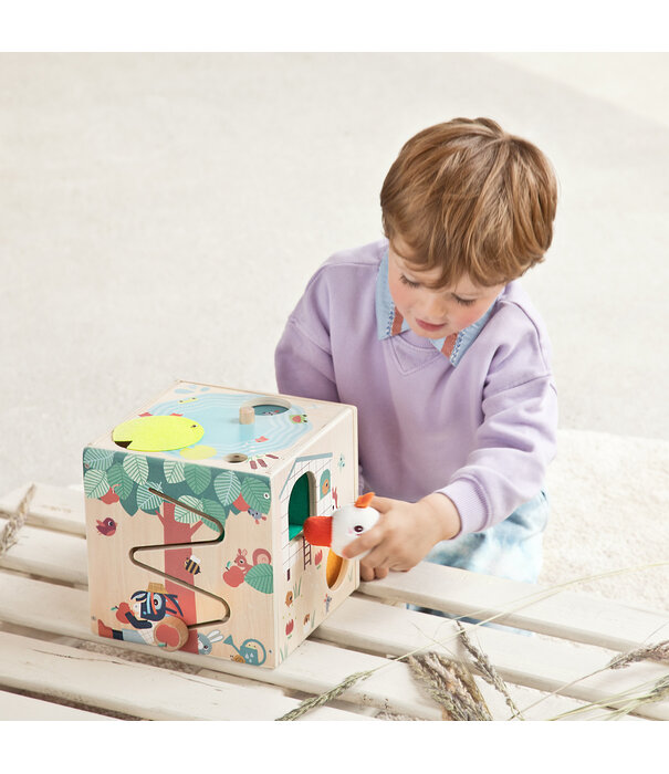Lilliputiens Lilliputiens - Boerderij houten activiteiten kubus