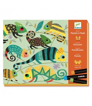 Djeco - Waskrijtjes - Kleurrijke jungle