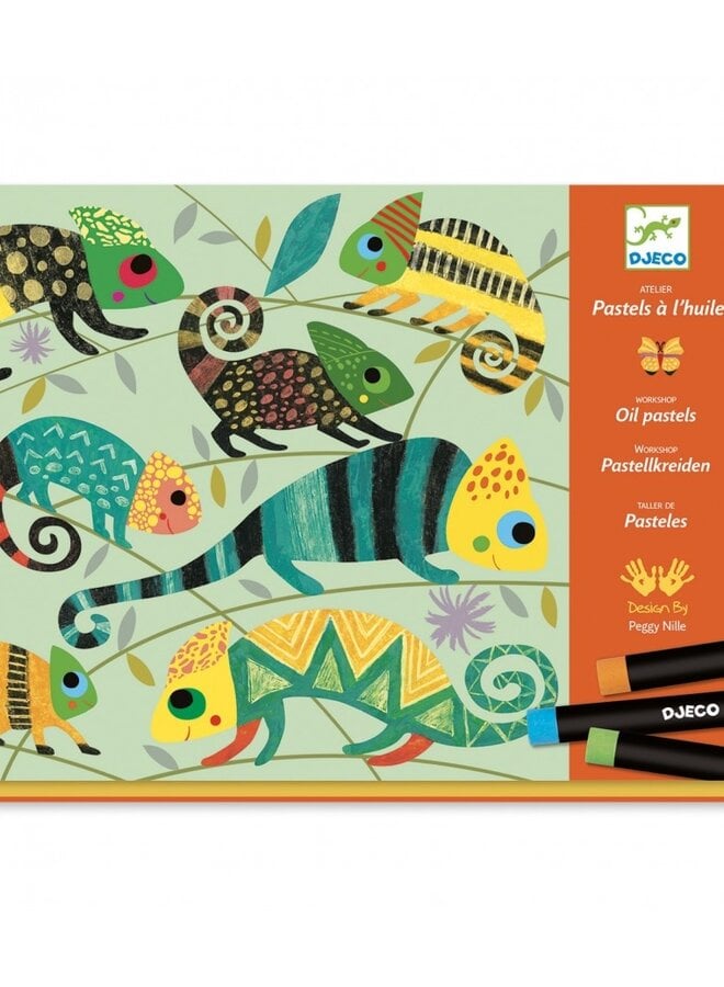 Djeco - Waskrijtjes - Kleurrijke jungle