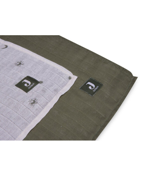 Jollein Jollein - Hyfrofiele Doek large 115x115cm Stargaze Leaf Green (2pack)