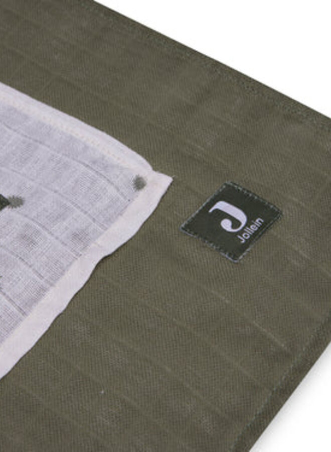 Jollein - Hyfrofiele Doek large 115x115cm Stargaze Leaf Green (2pack)