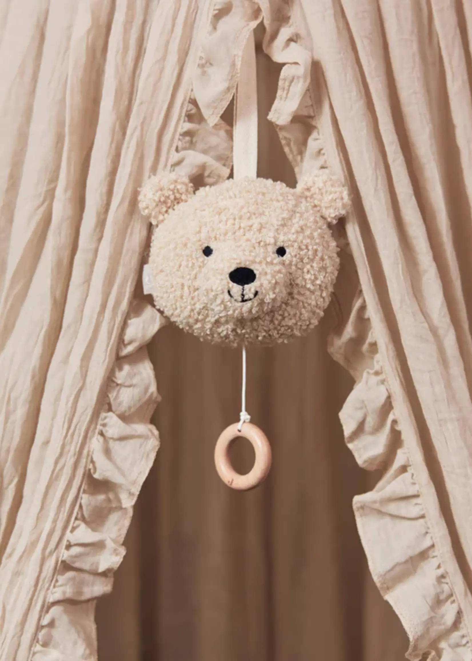 Jollein Jollein - Muziekhanger - Teddy bear naturel