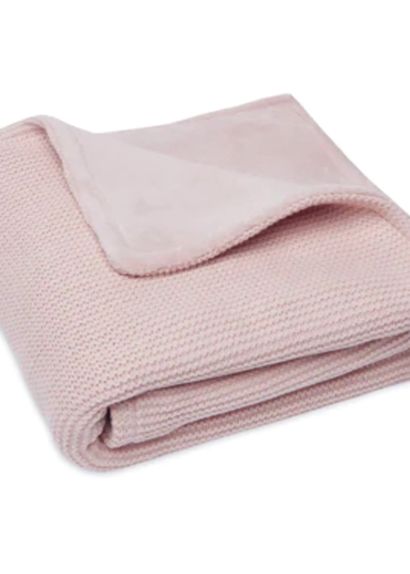 Jollein Jollein - Deken - Wieg 75x100cm - Basic knit pale pink-fleece