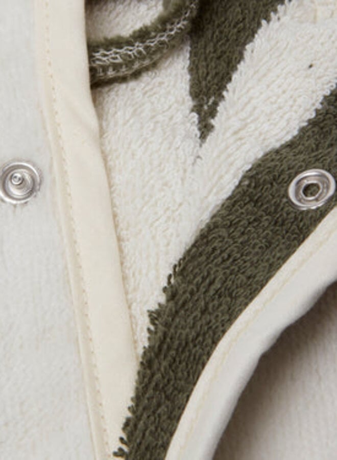 Jollein - Badjas - 3-4 year stripe terry leaf green