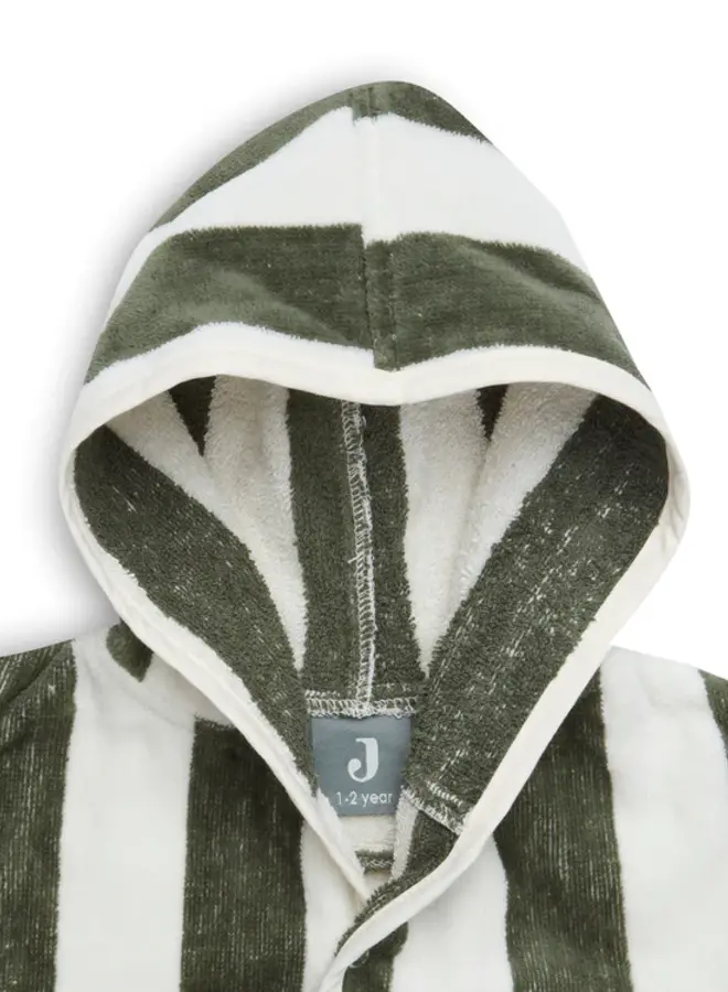 Jollein - Badjas - 3-4 year stripe terry leaf green
