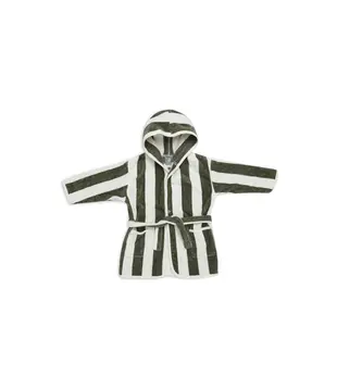 Jollein - Badjas - 3-4 year stripe terry leaf green