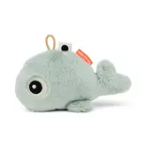 Donebydeer - Kleine sensorische rammelaar Wally blauw