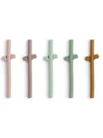 DonebyDeer Donebydeer - Peekaboo sillicone straw 5-pack