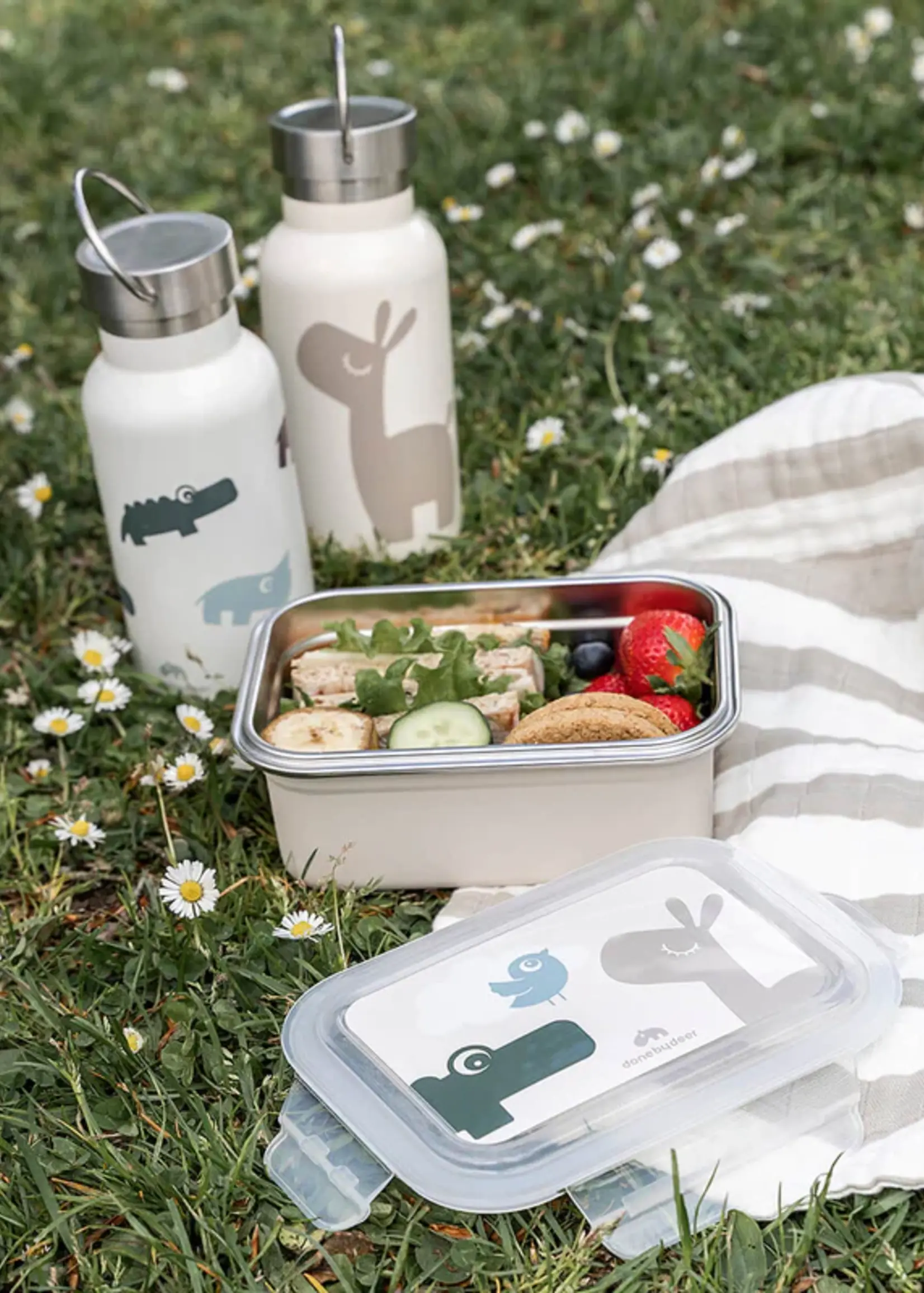 DonebyDeer Donebydeer - Metal lunch box - Lalee/Croco Sand