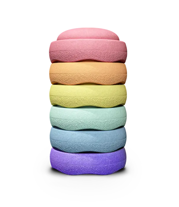 Stapelstein Stapelstein - Original set 6 - Rainbow pastel