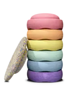 Stapelstein Stapelstein - Rainbow pastel + board confetti