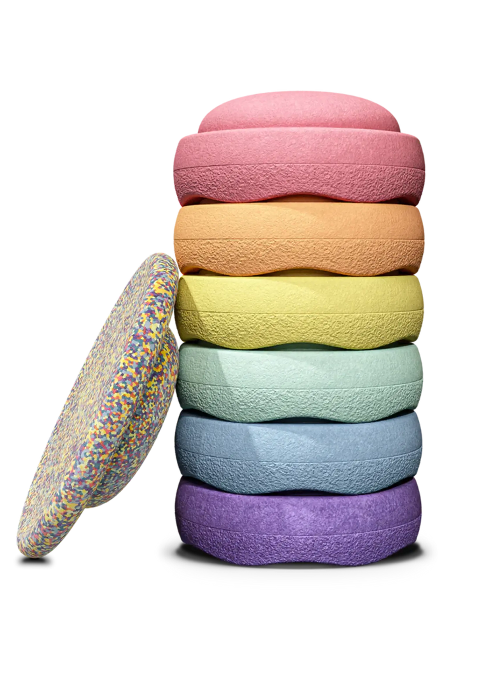 Stapelstein Stapelstein - Rainbow pastel + board confetti