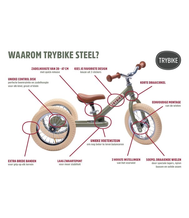 Trybike Trybike 3 wieler - Blauw