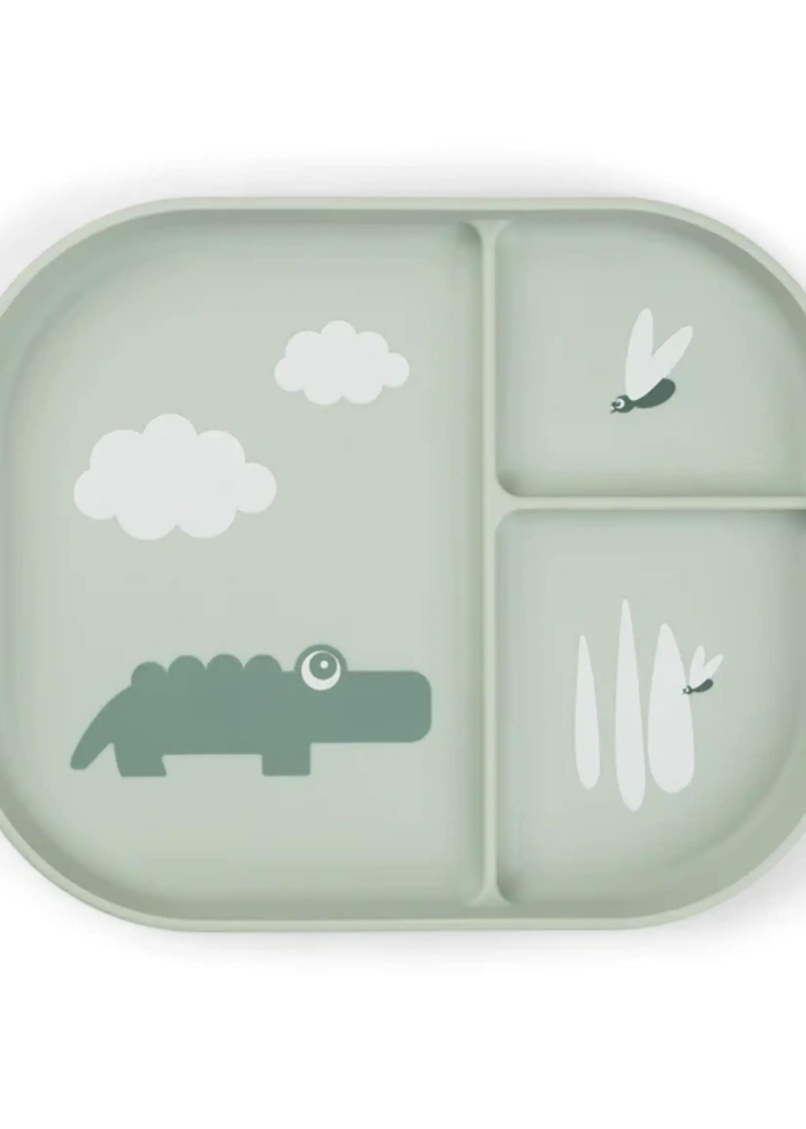 DonebyDeer Donebydeer - Foodie compartment plate - Croco green