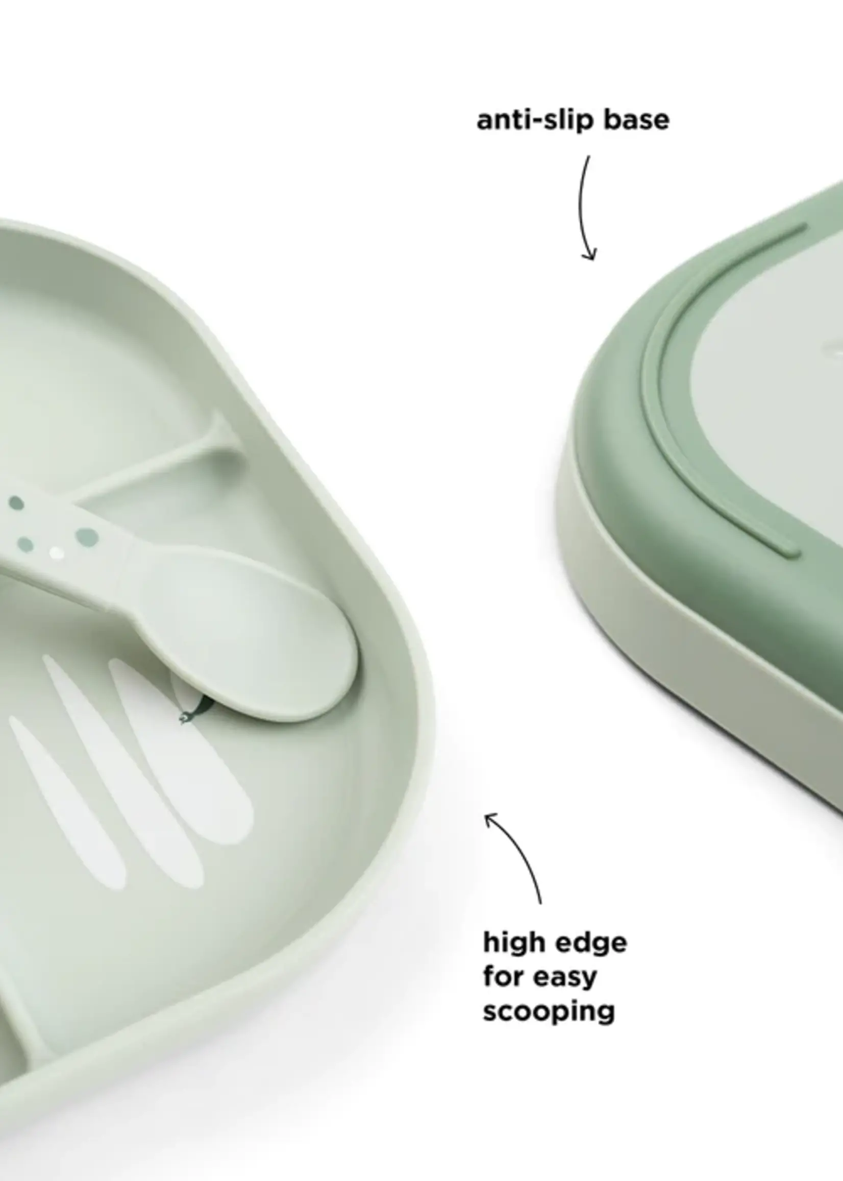 DonebyDeer Donebydeer - Foodie compartment plate - Croco green