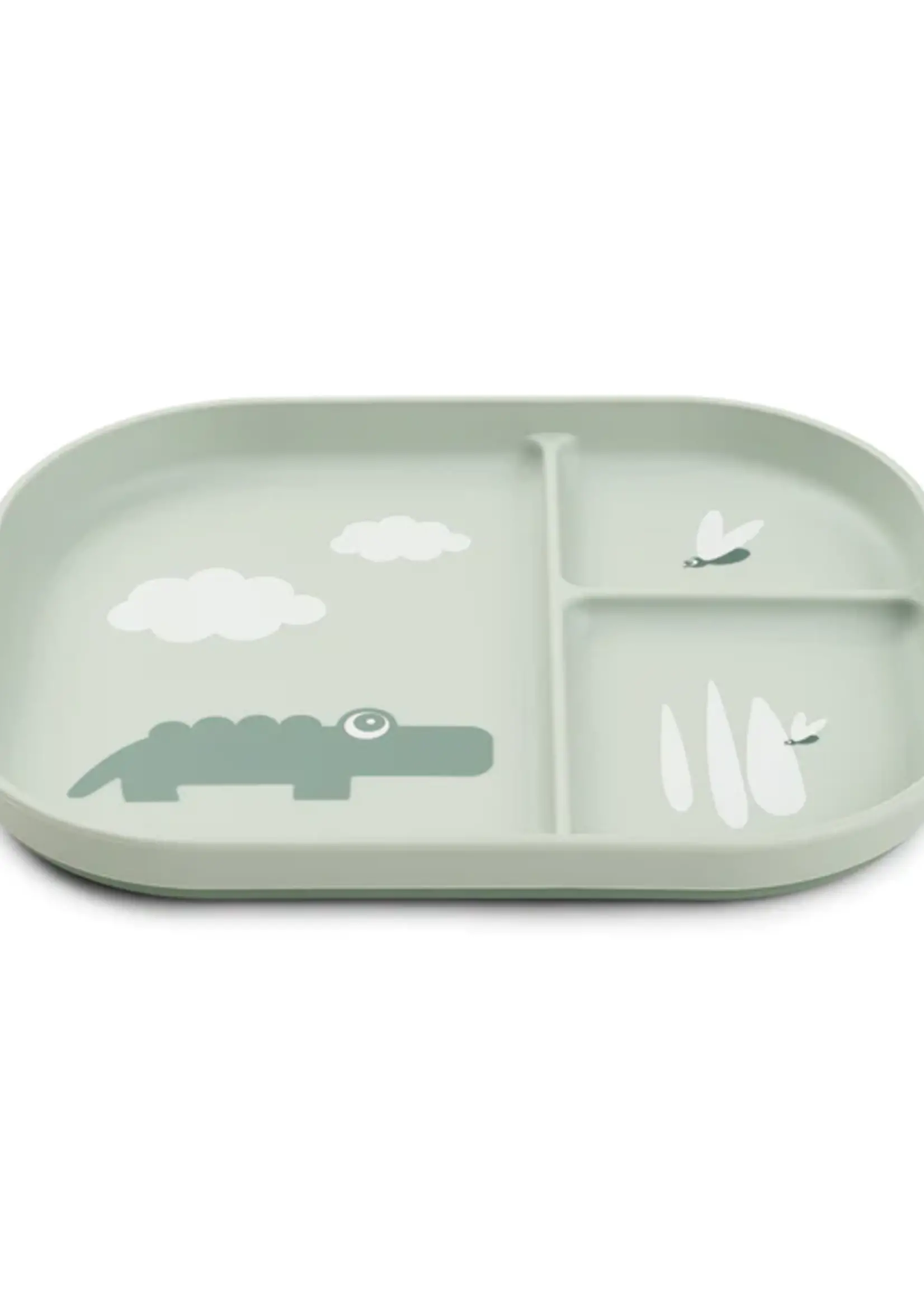 DonebyDeer Donebydeer - Foodie compartment plate - Croco green