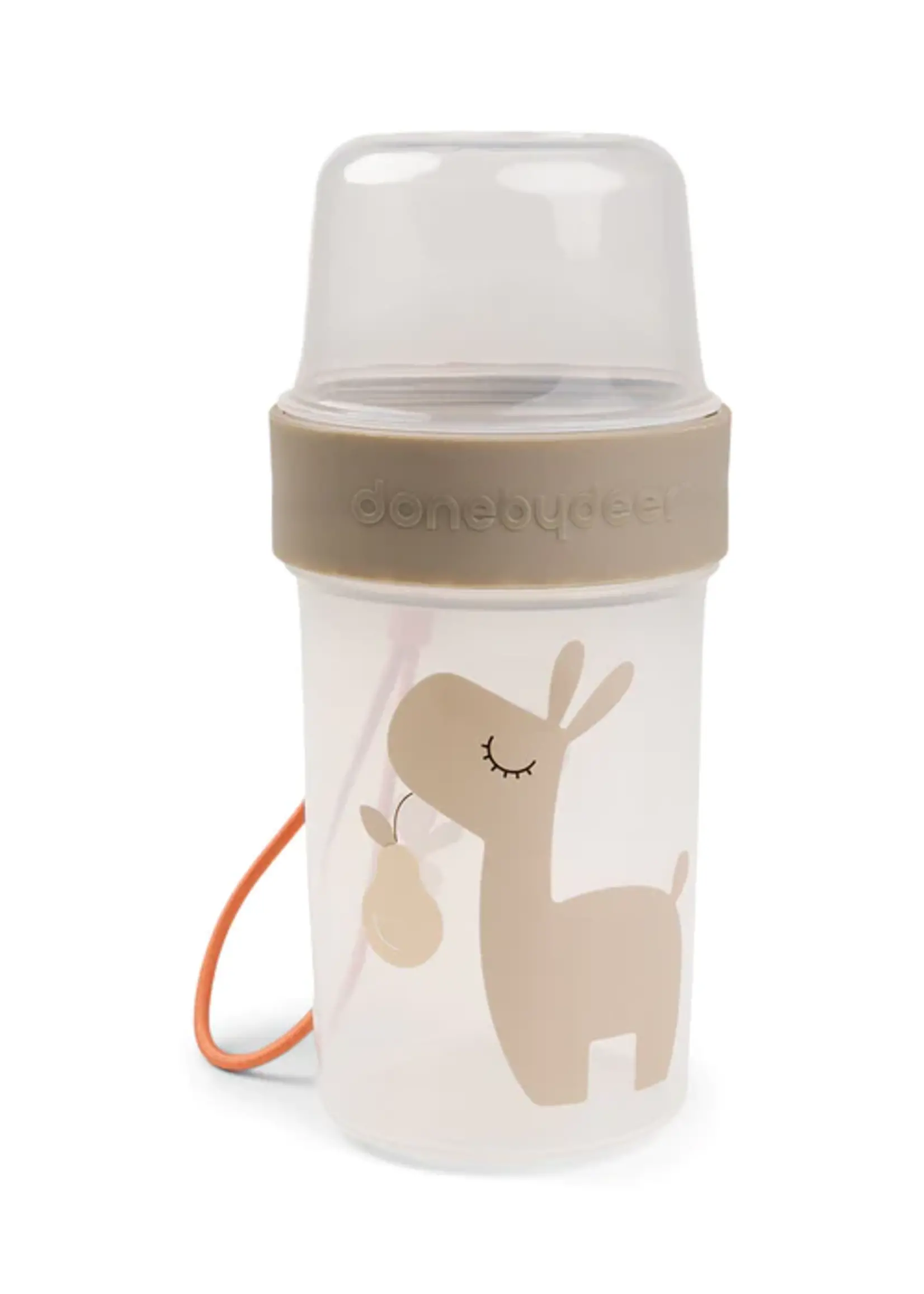 DonebyDeer Donebydeer - To go 2-way snack container L - Lalee sand