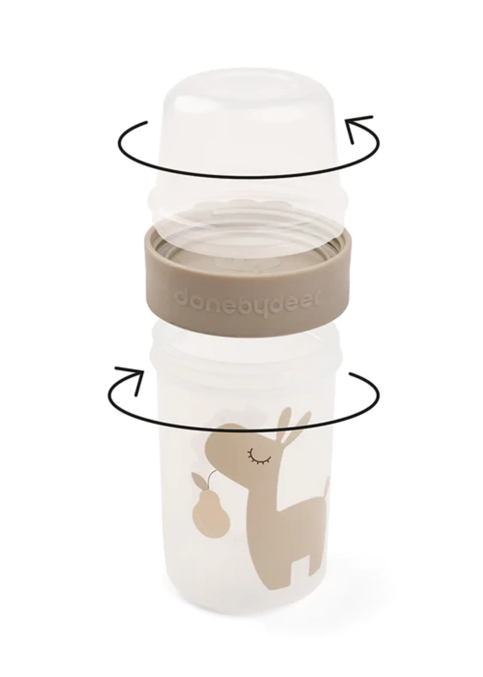 DonebyDeer Donebydeer - To go 2-way snack container L - Lalee sand