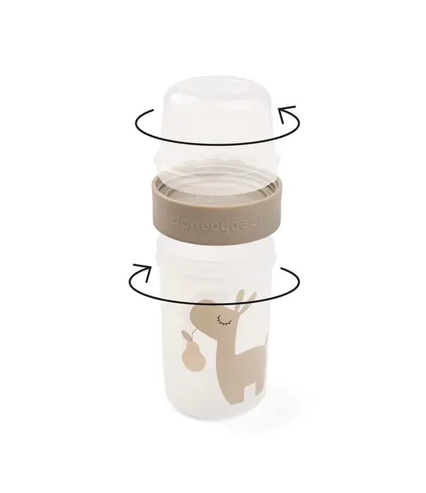 DonebyDeer Donebydeer - To go 2-way snack container L - Lalee sand